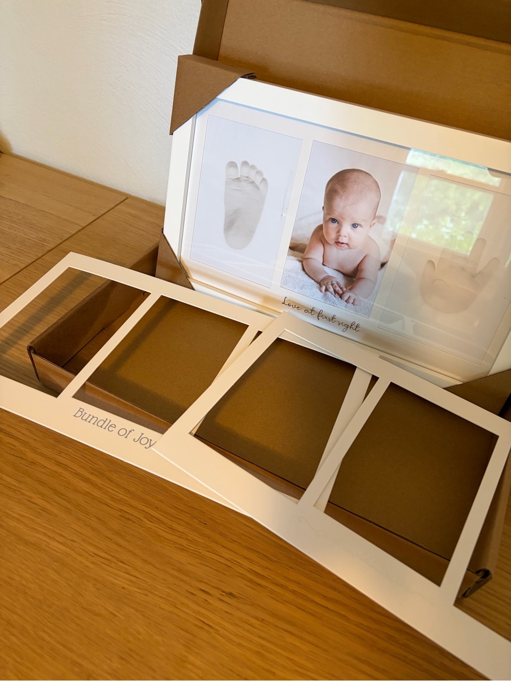KeaBabies White Duo Baby Handprint Keepsake Frame